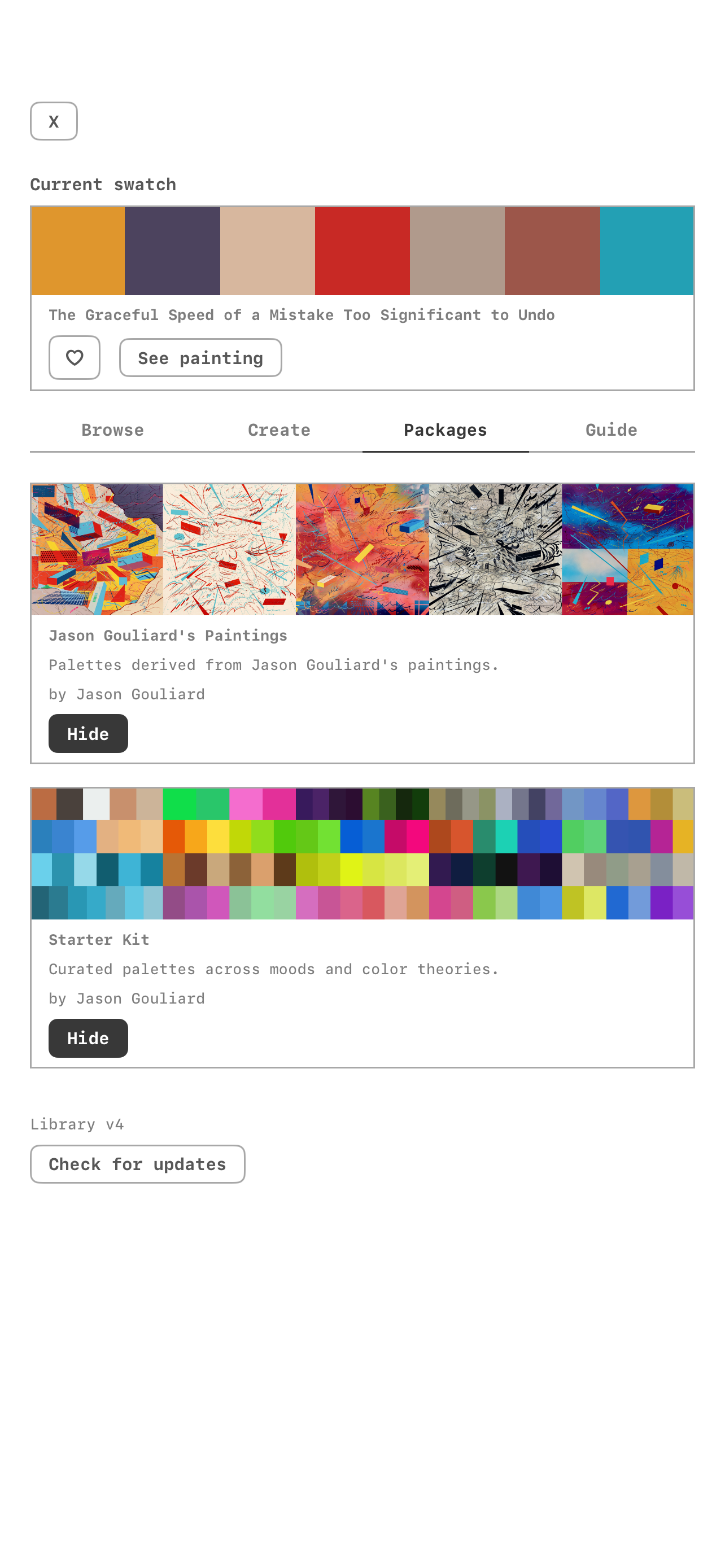 A Book of Colors app screenshot