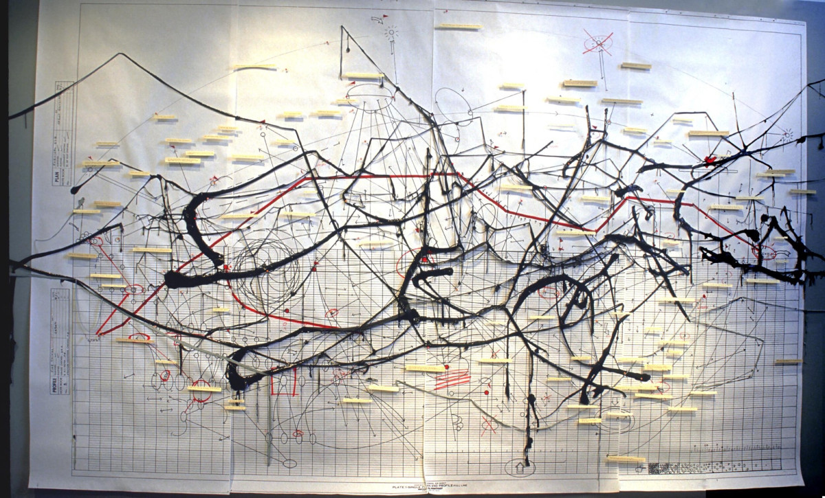 Installation for three books abstract