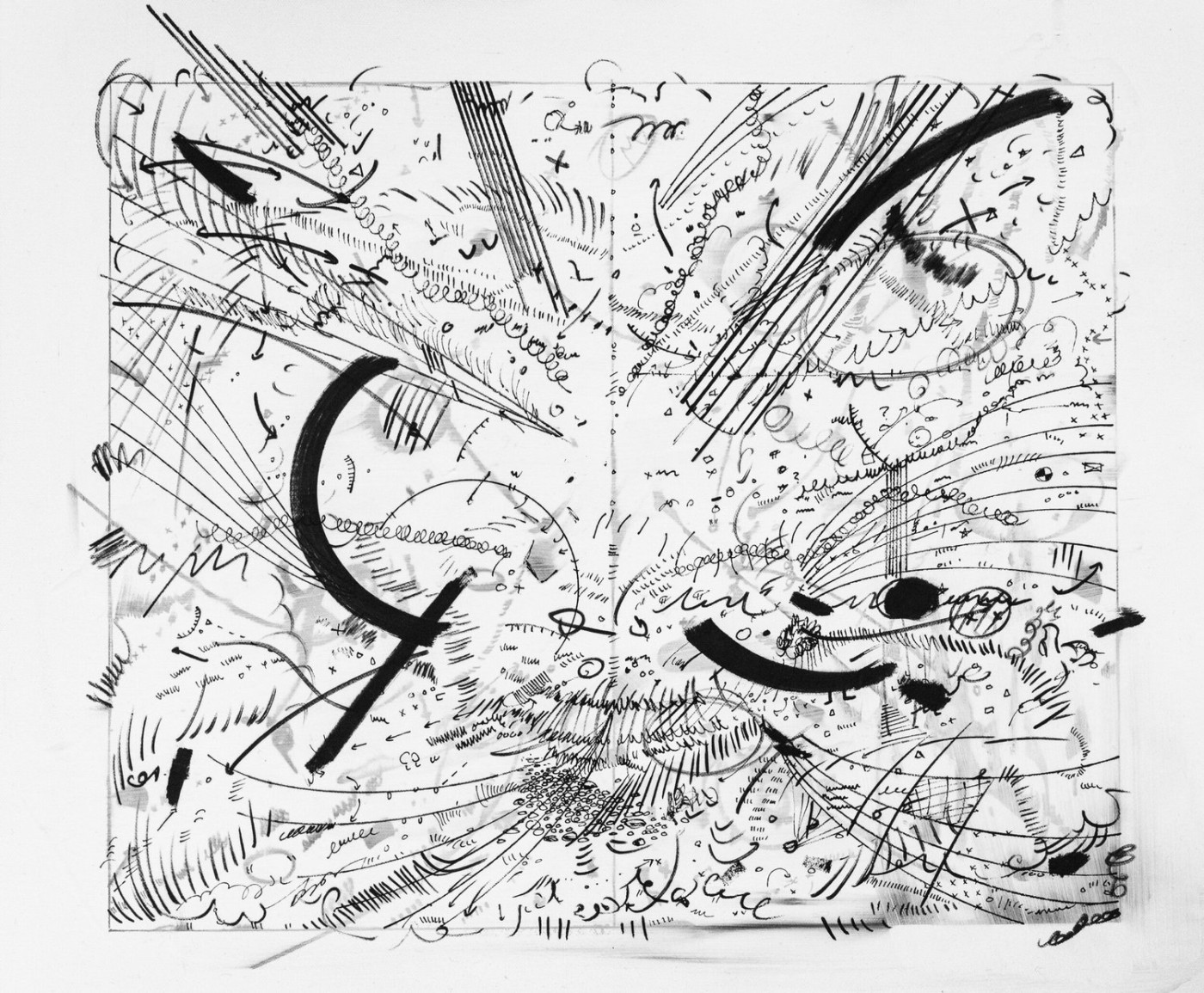 Test #2, Jason Gouliard, 2020, Ink and acrlyic on canvas, 24”x36”