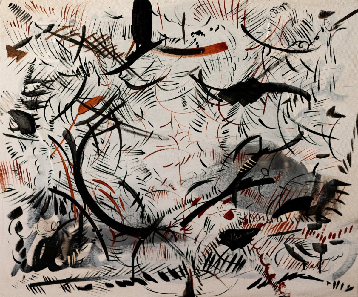 Big ball of violence #3, Jason Gouliard, 24”x36”, acrylic on canvas.