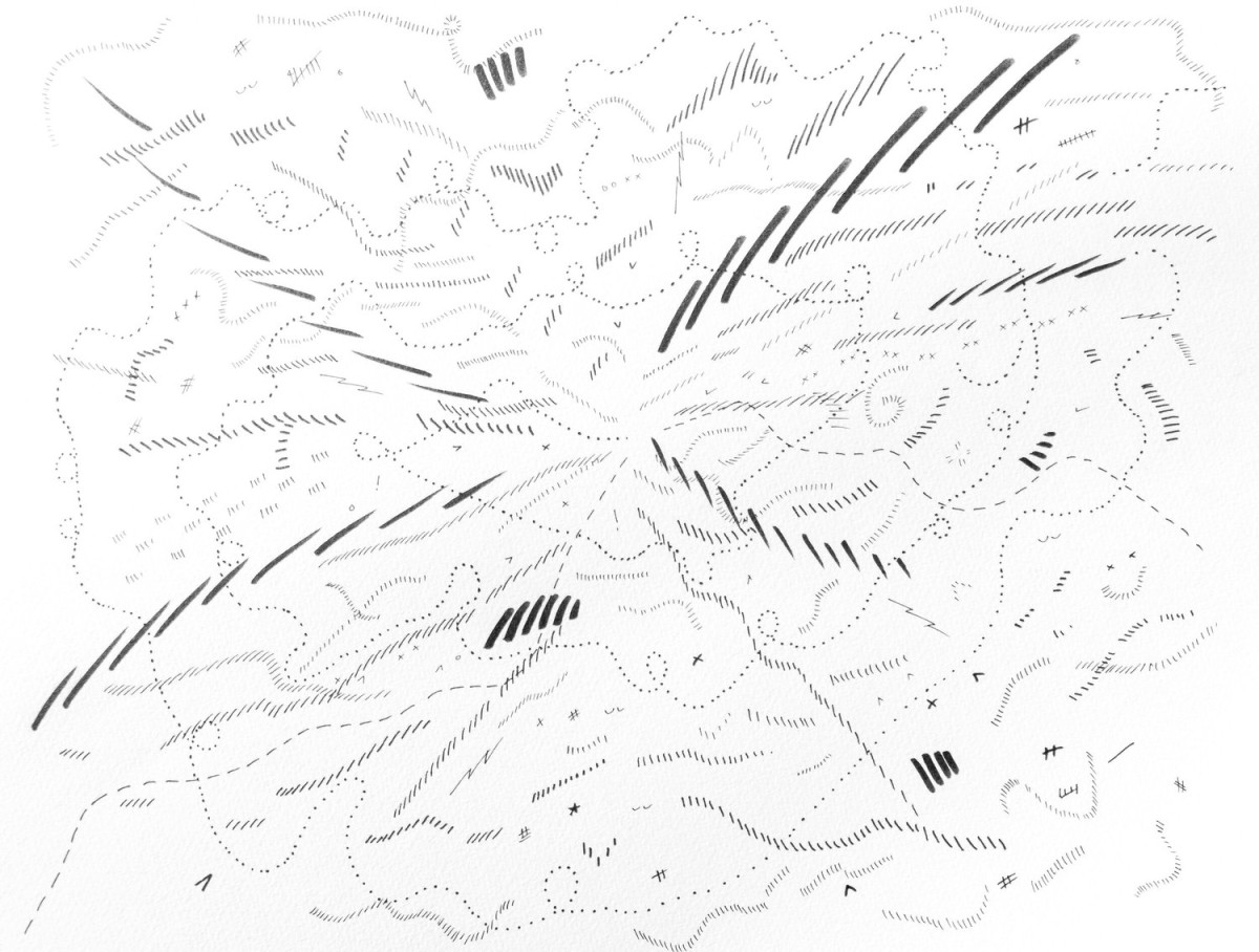 <b>Jason Gouliard</b></br><i>Drawing 4</i></br>2020</br>ink on paper</br>12” x 9”