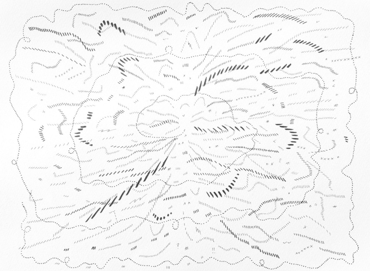 <b>Jason Gouliard</b></br><i>Drawing 12</i></br>2020</br>ink on paper</br>12” x 9”