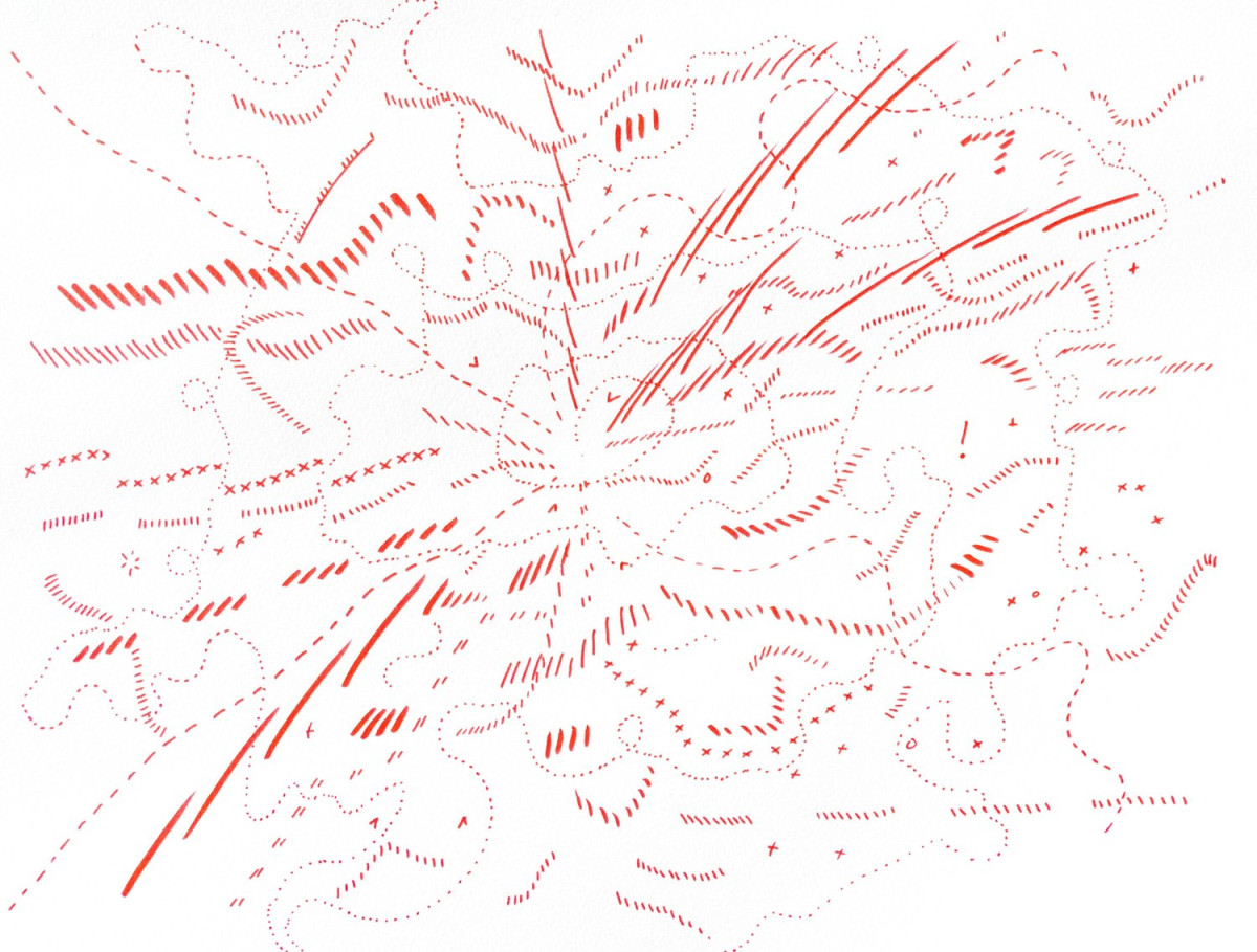 <b>Jason Gouliard</b></br><i>Drawing 2</i></br>2020</br>ink on paper</br>12” x 9”