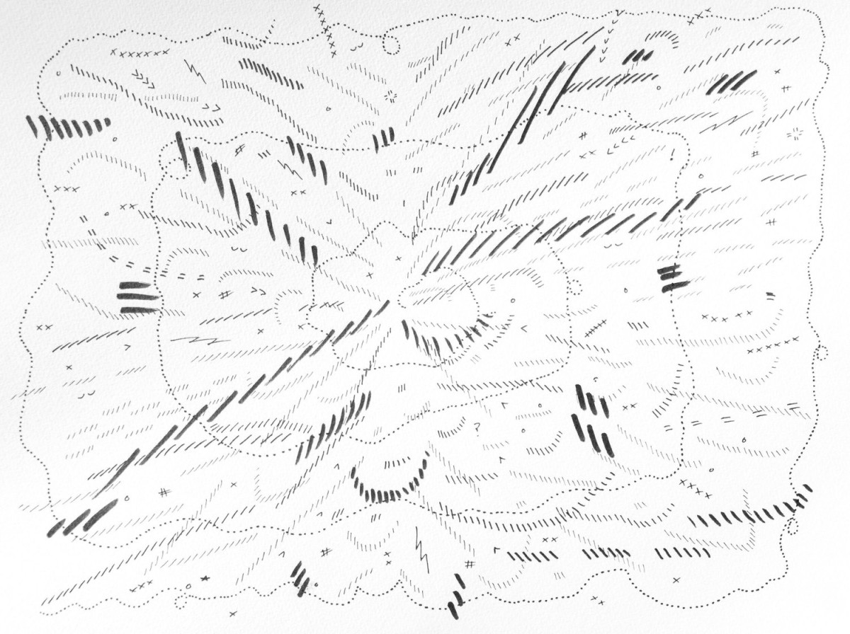 <b>Jason Gouliard</b></br><i>Drawing 10</i></br>2020</br>ink on paper</br>12” x 9”