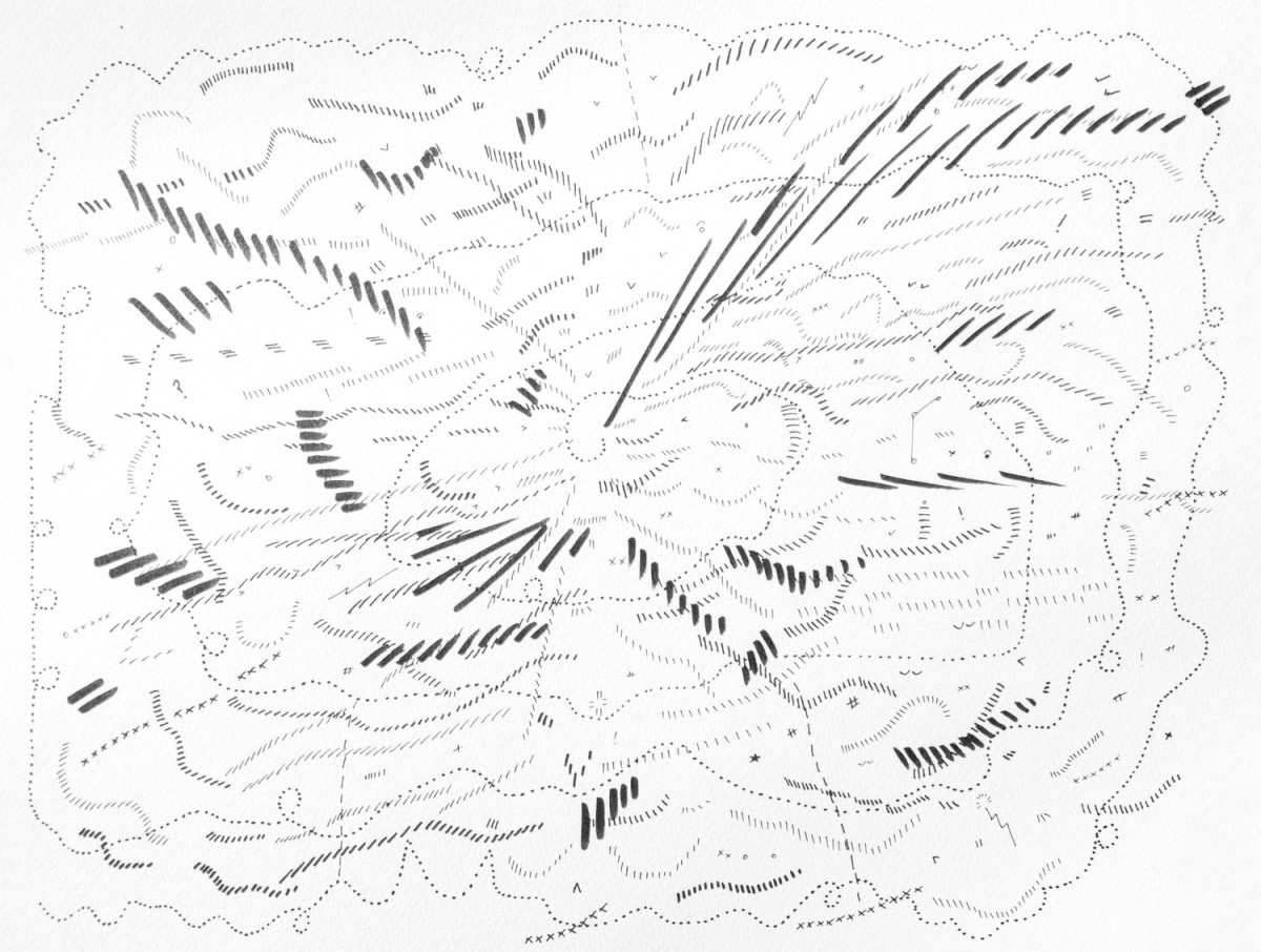 <b>Jason Gouliard</b></br><i>Drawing 13</i></br>2020</br>ink on paper</br>12” x 9”