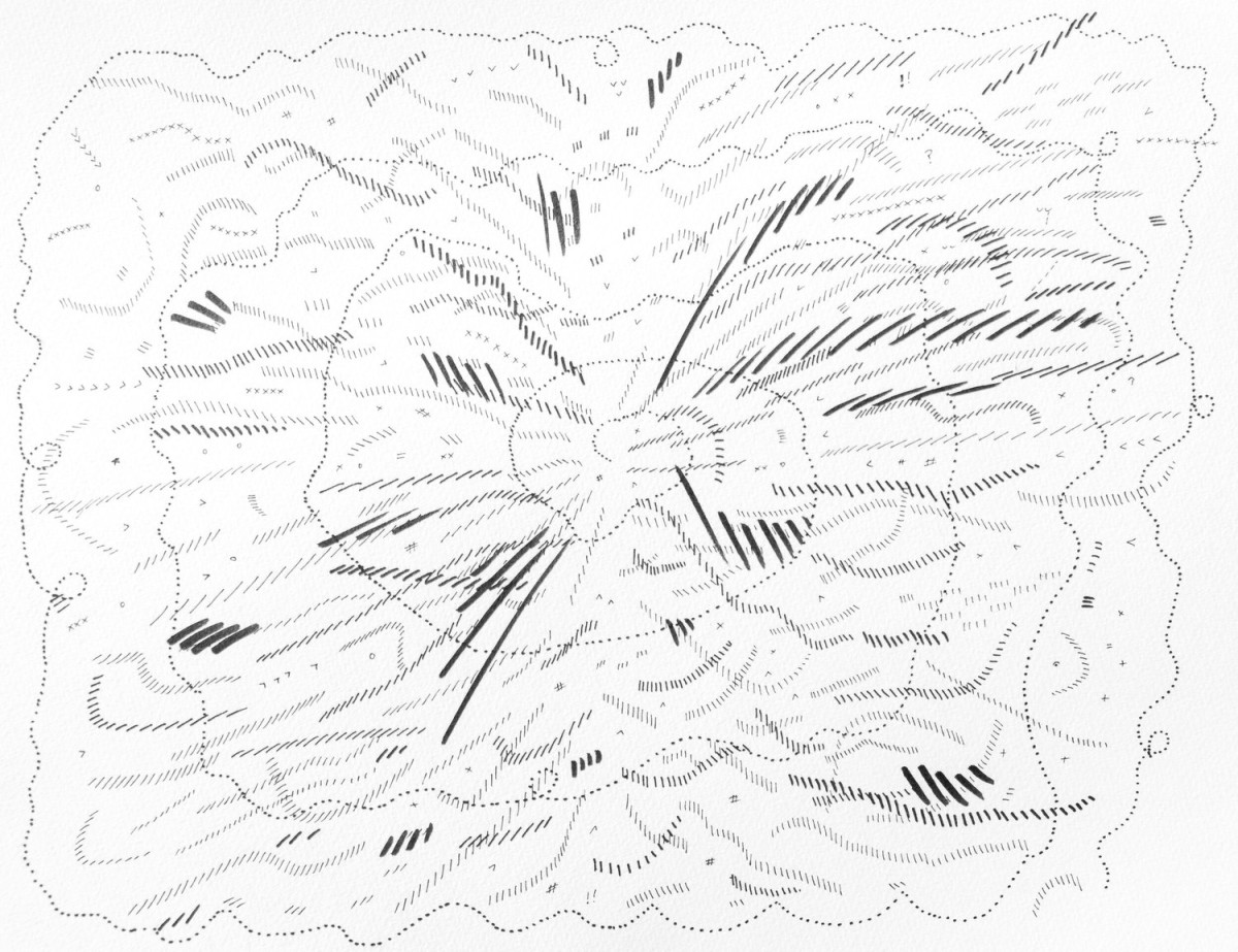 <b>Jason Gouliard</b></br><i>Drawing 17</i></br>2020</br>ink on paper</br>12” x 9”