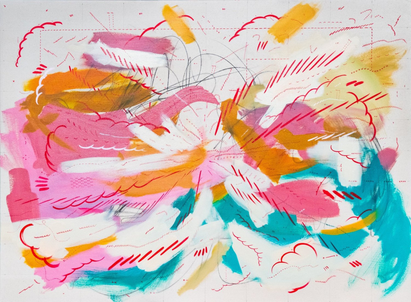 Boom number 3, Jason Gouliard, 54” x 40”, Acrylic on canvas, 2021