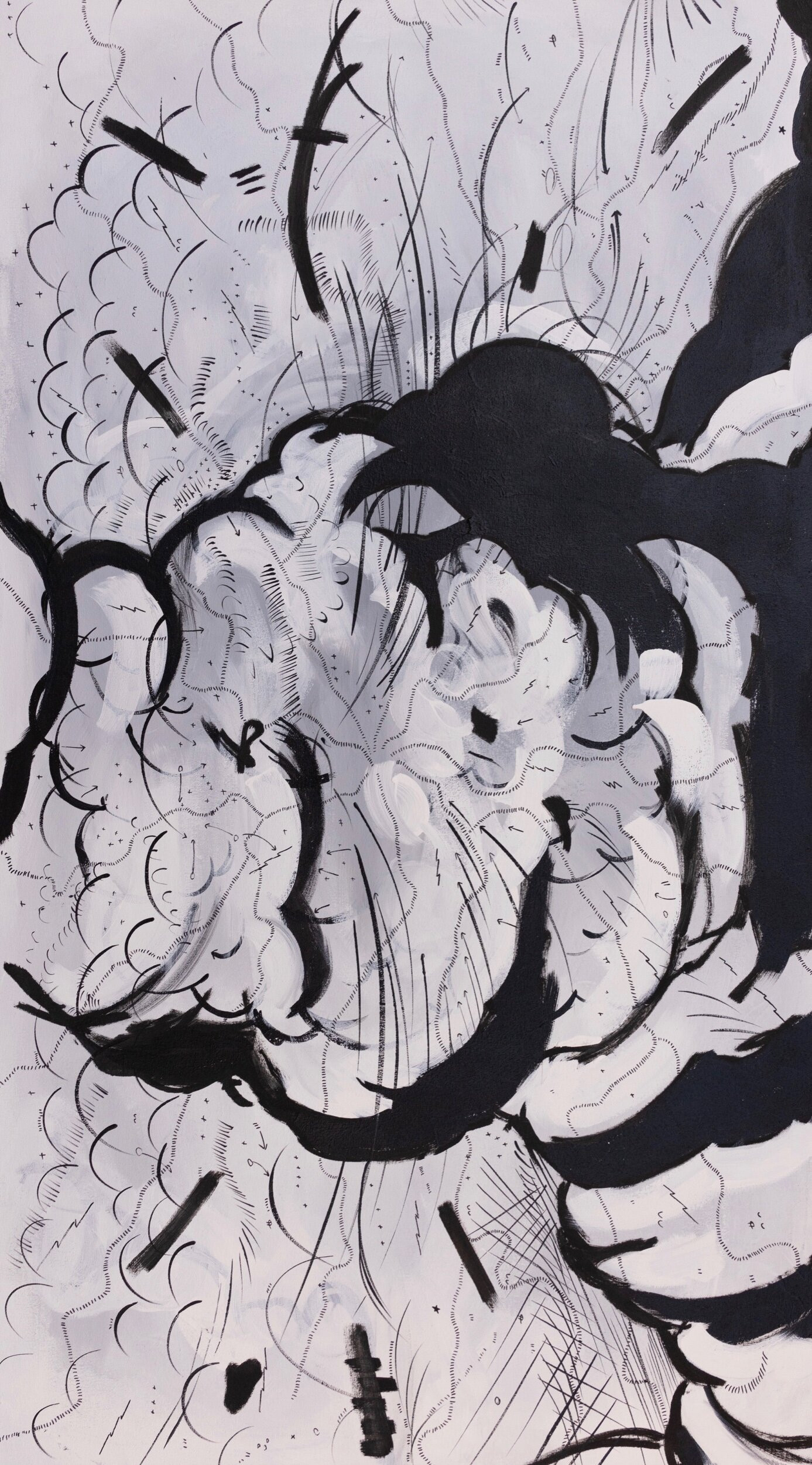 Big Ball of Violence #9 Jason Gouliard, 2020, 24” x 48”, acrylic on canvas