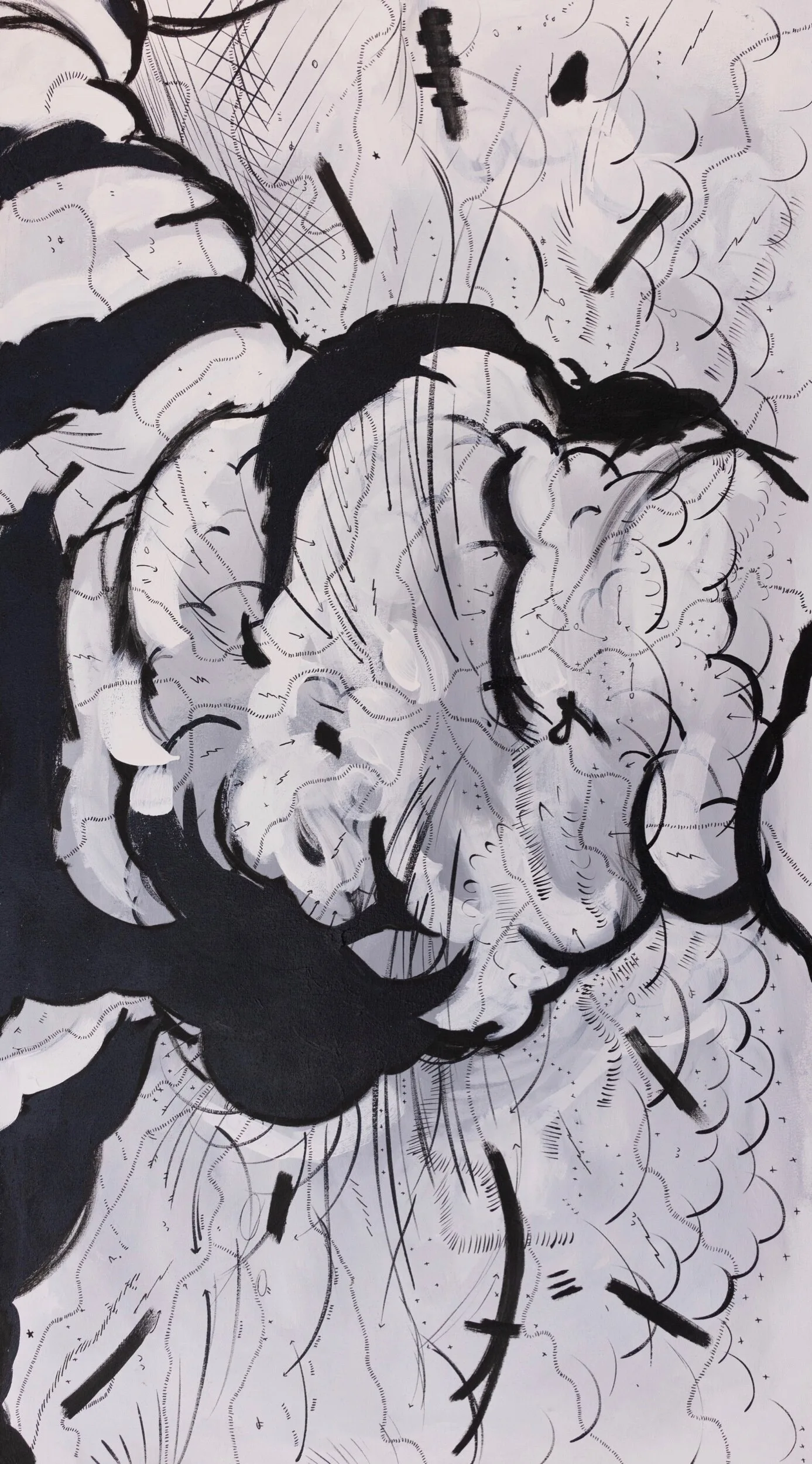 Big Ball of Violence #9 Jason Gouliard, 2020, 24” x 48”, acrylic on canvas